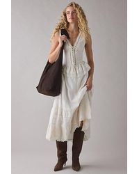 Urban Outfitters - Uo Perfectly Victorian Lace Trim Corset Midi Dress - Lyst