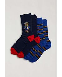 Fashion Socks Argyle Crew 2-Pack Polo Ralph Lauren pour homme en coloris Bleu Homme Vêtements Sous-vêtements Chaussettes 