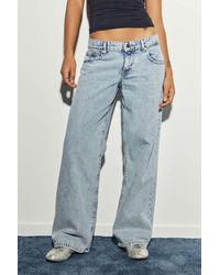 Motel - Low Rise Parallel Wide Leg Jeans - Lyst