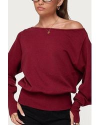 Edikted - Off Shoulder Oversized Sweater - Lyst