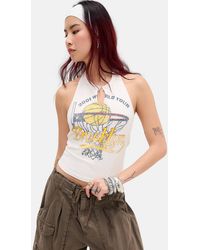 Urban Outfitters - Uo Brooklyn Basketball Graphic Halter Top - Lyst