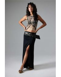 Urban Outfitters - Uo Asymmetric Mesh Maxi Skirt - Lyst