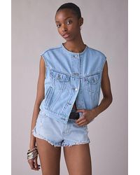 Levi's - '90S Shrunken Collarless Denim Vest Jacket - Lyst