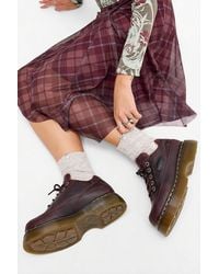 Dr. Martens - Burgundy Buzz 5-eye Shoes Uk 3 At Urban Outfitters - Lyst