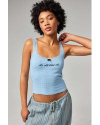 Urban Outfitters - Uo It's All About Me Pointelle Tank Top - Lyst