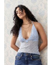 Urban Outfitters - Uo Nicole Lace Halterneck Top - Lyst