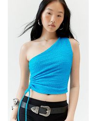 Urban Renewal - Remnants Textured One-Shoulder Cropped Top - Lyst