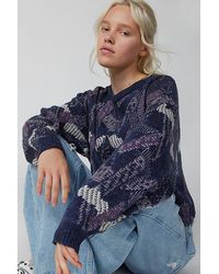 Urban Renewal - Vintage Cropped Patterned Sweater - Lyst