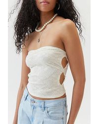 Urban Renewal - Remnants Ruched Cutout Tube Top - Lyst