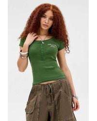 BDG - Green Henley T-shirt - Lyst