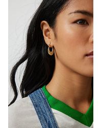 Urban Outfitters - Textured Tapered Hoop Earring - Lyst