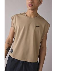 Nike - Cropped Mesh Tank Top - Lyst