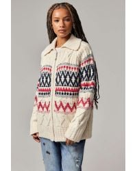 Urban Outfitters - Uo Fairisle Zip-through Jumper - Lyst