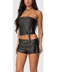 Edikted - Ryan Faux Leather Cargo Corset - Lyst