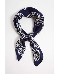 Urban Outfitters - Uo Navy Bandana Print Scarf - Lyst