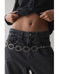 Urban Outfitters - Open Circles Chunky Metal Chain Belt - Lyst