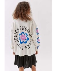 Urban Outfitters Uo Life Advice Oversized Long Sleeve Tee - White