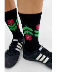 Happy Socks - Flower Border Crew Socks - Lyst