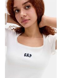 Gap - White Short Sleeve Logo T-shirt - Lyst