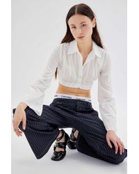 Urban Outfitters - Uo Fallon Open-back Button-down Top - Lyst