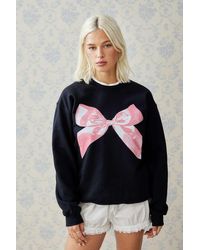 Urban Outfitters - Uo Black Bow Print Sweatshirt - Lyst