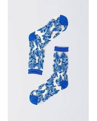 Sock Candy - Blueberry Ruffle Sheer Sock - Lyst