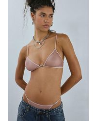 DIESEL - Luna-Gft Sheer Shimmer Triangle Bralette - Lyst