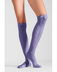 LECHERY - Lechery Shiny Sheer Knee-High Sock Set - Lyst