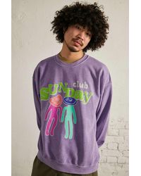 Urban Outfitters Uo Purple Sunday Club Sweatshirt