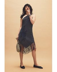 Kimchi Blue - Embroidered Flower Fringed Midi Dress - Lyst