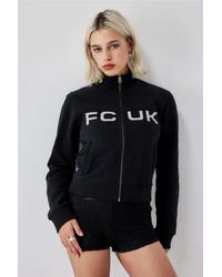French Connection - Uo Exclusive Black Zip-up Track Jacket - Lyst