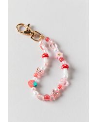 Urban Outfitters Chill Out Beaded Keychain - Pink