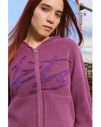 iets frans... - Acid Wash Zip-through Knit Hoodie - Lyst