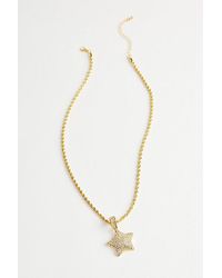 Urban Outfitters - Iced Star Pendant Necklace - Lyst