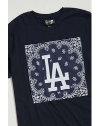 KTZ Los Angeles Dodgers Paisley Logo Tee - Blue