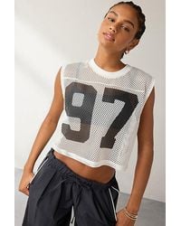 PUMA - X Rosé Graphic Mesh Cropped Jersey Tee - Lyst