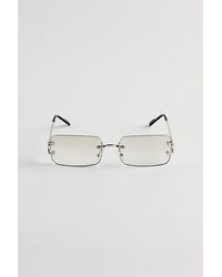 Urban Outfitters - Carter Rimless Rectangle Sunglasses - Lyst
