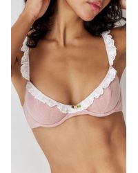 Out From Under - Frill Pointelle Underwired Bra - Lyst