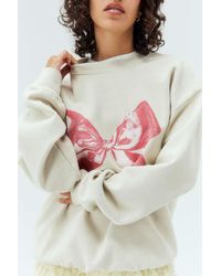 Urban Outfitters - Uo White Bow Print Sweatshirt - Lyst