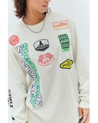 Urban Outfitters - Uo Motocross Badge Long-sleeved Skate T-shirt - Lyst