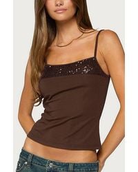 Edikted - Shakked Sequin Tank Top - Lyst