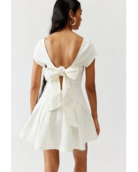 Urban Outfitters - Uo Bryan Bow-Back Pleated Mini Dress - Lyst