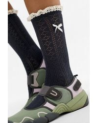 Out From Under - Pointelle Bow Socks - Lyst