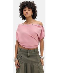Urban Outfitters - Uo Popper Short Sleeve Batwing Top At - Lyst