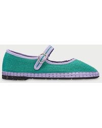 Flabelus - Linen Mary Jane Flat - Lyst