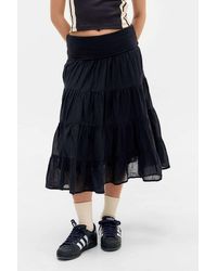 Urban Outfitters - Uo Fallon Fold Prairie Midi Skirt - Lyst