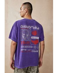 Urban Outfitters - Uo Purple Distorted T-shirt - Lyst