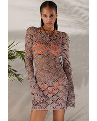 Out From Under - Siren Song Crochet Mini Dress Cover-Up - Lyst