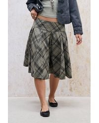 Urban Outfitters - Uo Olga Check Voile Midi Skirt - Lyst