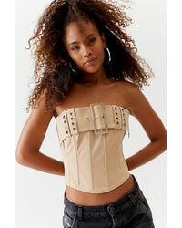 BY.DYLN - By. Dyln Kayla Buckle Corset Top - Lyst